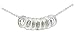 Sterling Silver "Lucky 7" Rings Pendant, 18"
