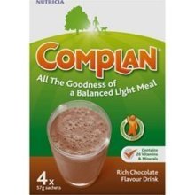 Complan Nutritious Vitamin Rich Drink Chocolate Flavour 4 x 57g Sachets