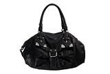 Soft leather look bag with detachable strap, stud and buckle detail. Available in black or dark blue. £29.99 + free uk P&P!
