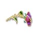 Jewelry : 14k Enameled Red Rose Pin