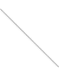14k White Gold 24in 1.65mm Solid D/C Cable Necklace Chain. Metal Wt- 5.51g