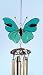 Butterfly Teal Sm. Wind Chimes