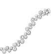 7" Rhodium Plated CZ Bubble Bracelet