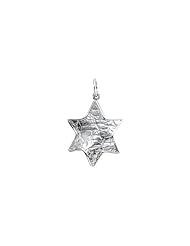 19.25x16.75 mm Star of David in 14K White Gold