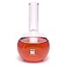WPI CG-0263 Glass Tooled Mouth Round Bottom Florence Boiling Flask with Stopper, 190mm Height, 500mL Capacity (Pack of 24)