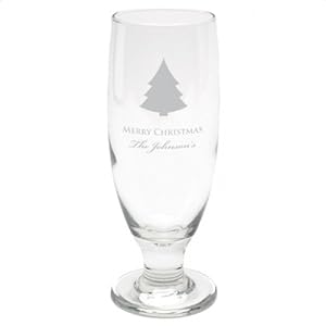 Christmas Tree Beer Glass