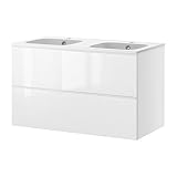 GODMORGON/ NORRVIKEN 洗面台（引き出し×2） M60 / ホワイト[イケア]IKEA（S29879560）