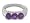 Sterling Silver 3 Stone 1.80CT Amethyst Ring