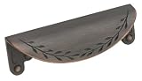 Amerock BP1582-ORB Inspirations Leaf Cup 3-Inch Pull, Oil Rubbed Bronze
