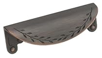 Amerock BP1582-ORB Inspirations Leaf Cup 3-Inch Pull, Oil Rubbed Bronze