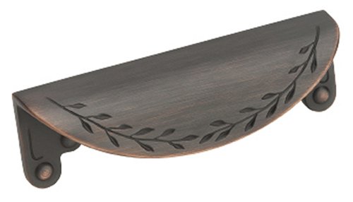 Amerock BP1582-ORB Inspirations Leaf Cup 3-Inch Pull, Oil Rubbed Bronze