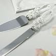 Sculptural White Tiger Lilies Cake Serving Set