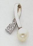 14kt White Gold Pearl with Diamond Pendant - XP932PLAA