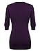 Ninedaily Women Blouse V Neck Pleated Front Half Sleeve Tunic Casual Top