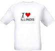 I LOVE ILLINOIS - State-series - White T-shirt