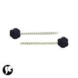 SG Paris Hair Pin 1 Pair/Card Rhodium Black Cream Pearl Noir Et Blanc Hair Clips Hair Pin Plastic Winter Women Dark Romance Fashion Jewelry / Hair Accessories Pink Flower