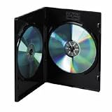 CCS10050 DVD Storage Cases,Wrap Around Exterior,4 Cap.,5/PK,Black