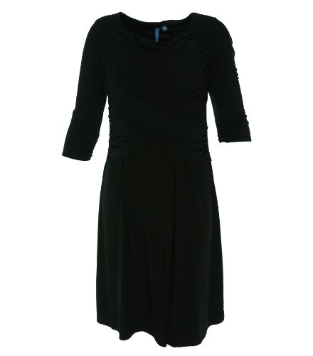 B-Slim Jersey Half Sleeve Dress Black L