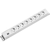 Bachmann 333.001 Tischsteckdose Classic Line 48,3 cm (19 Zoll), 8-fach ohne Schalter 1,75m