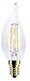 Ag-Eco Retro Filament LED Candelabra Flame Tip Light Bulb, C32, Clear, 4 Watt, 2600K, Dimmable, Replacement for 40 Watt Classic Light Bulb