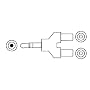 Hama 3.5mm Stereo Splitter 1Male 2Female