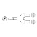 Hama 3.5mm Stereo Splitter 1Male 2Female