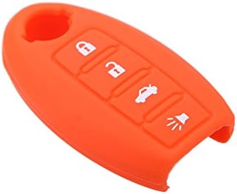 Docooler® 4 Buttons Silicone Car Auto Remote Fob Key Holder Case Cover for Nissan-Orange