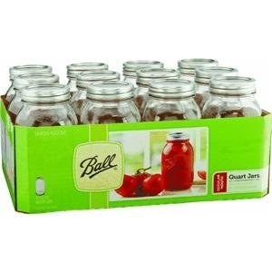 Ball Regular Mason Canning Jar 1 Qt., Case of 12