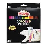 Prang Colored Pencils, 3.3MM Regular Core, 7" Long, 48 Color Set DIX22480 ~ Dixon