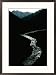 Glistening in the light, the Obhingo River flows down through the mountain vall eys of Tajikistan Photography Framed Art Poster Print by Barry Tessman, 21x29