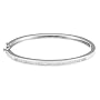 14k White Gold, Princess-Cut, Diamond Channel-Set Bangle Bracelet (1 cttw, I Color, I1 Clarity)