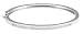 14k White Gold, Princess-Cut, Diamond Channel-Set Bangle (1 cttw, I Color, I1 Clarity)