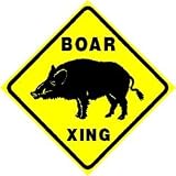 BOAR CROSSING hog wild pig hunt new sign