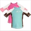 Girls Colorblock UV Rash Guard Top