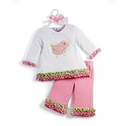 Mud Pie Infant Girls Chick 2 Pc. Playset
