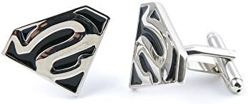 1 Pair Cufflinks Cuff Links Fashion Jewelry Classical Party Shirt Bouton Mens Button Gift Classic Cloth Wedding XK150437 Superman Symbol