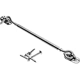 STAINLESS STEEL CABIN HOOK AND EYE SHED GATE DOOR LATCH 8"