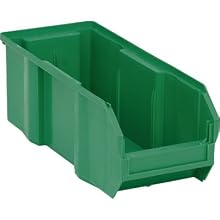 Quantum QUS233 Plastic Storage Stacking Ultra Bin, 13-Inch by 5-Inch by 5-Inch, Green, Case of 12