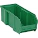 Quantum QUS233 Plastic Storage Stacking Ultra Bin, 13-Inch by 5-Inch by 5-Inch, Green, Case of 12