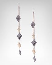 Metal Diamond & Chain Duster Earring large image