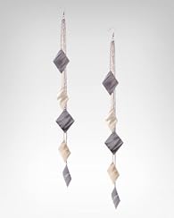 Metal Diamond & Chain Duster Earring
