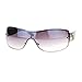 Womens Elegant Rimless Shield Warp Luxury Designer Sunglasses