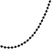 Bling Jewelry Unisex Stainless Steel Black Bead Ball Chain Necklace 3mm