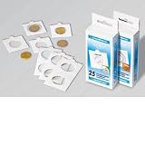 100 Lighthouse Cardboard 2x2 Self-Adhesive Holders 37.5mm Coins