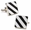 Black and White Repp Stripe Cufflinks
