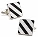 Black and White Repp Stripe Cufflinks