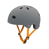 Pryme 8 V2 Helmet, - LG / XL (57-60 cm), Matte Gray w/Orange Straps