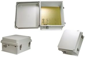 Hana Wireless HW-N14-1 14 x 12 x 7 FRP Nema Universal Mounting Enclosure With 120VAC Outlets