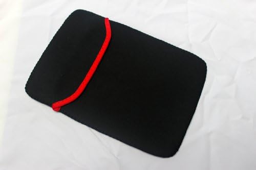 GSAstore Gorgeous Reversable Neoprene Netbook Notebook Laptop Sleeve Cover Case for 8.9 Inch 7 Inch Nexus, Kindle Fire HD, Nook HD - Black/Red trim