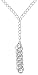 Jewelry : Sterling Silver Interlocking Ring Drop Link Necklace 16+2in